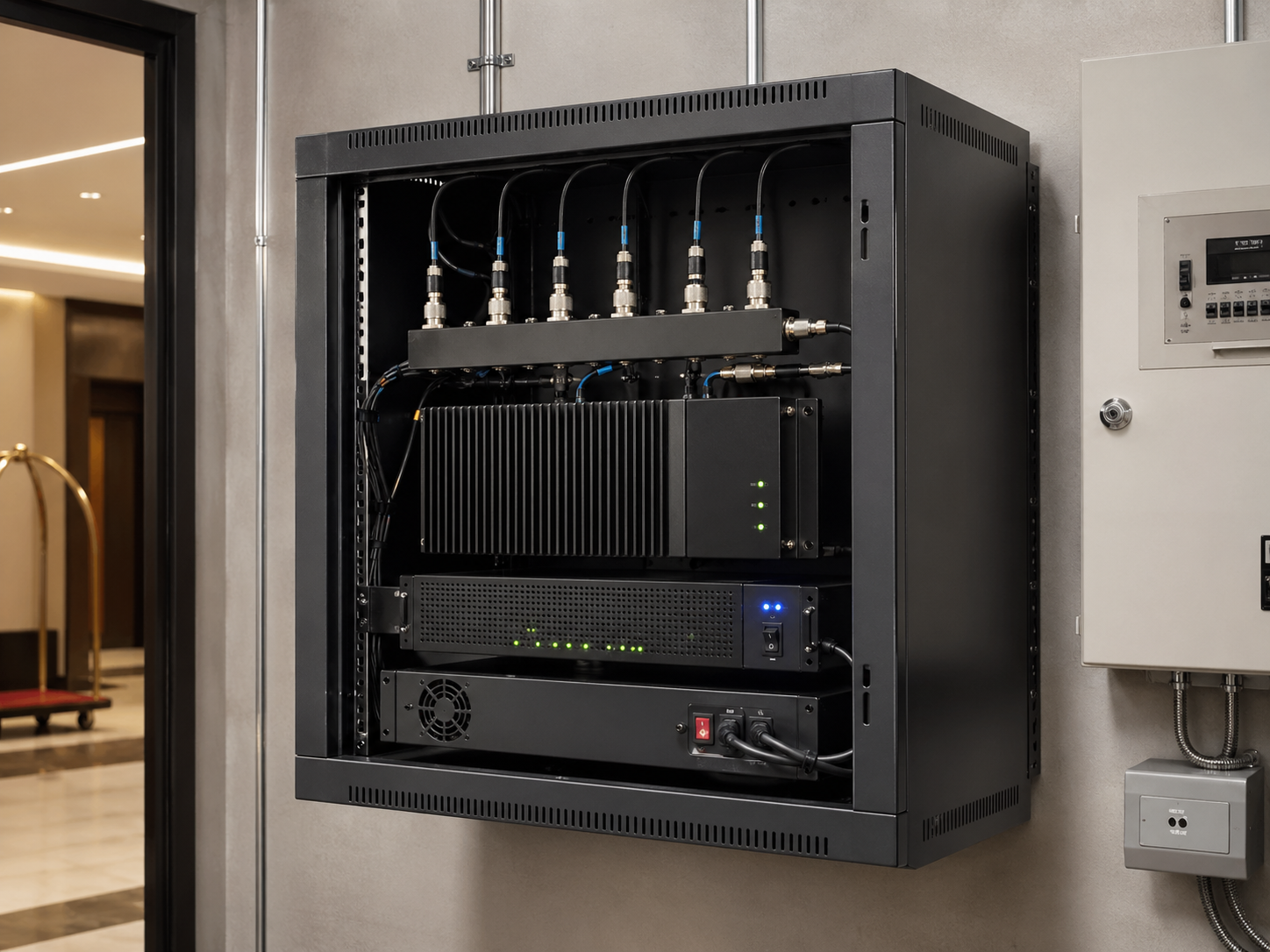 Hotel radio repeater equipment