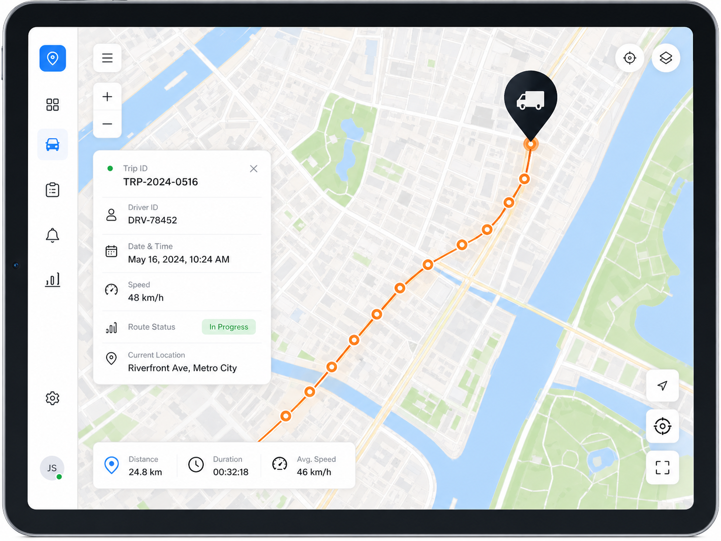 Vehicle positioning and fleet tracking system